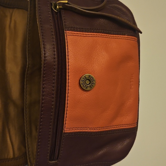 FOSSIL Multi-color Colorblock Leather Crossbody Messenger Mini Bag - Picture 9 of 14